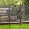 Metallskärm för trädgårdsbruk med fötter eller pålar för markmontering, modulär, 93L x 22B x 150H cm