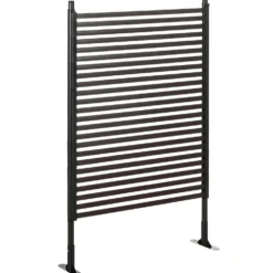 Metallskärm för trädgårdsbruk med fötter eller pålar för markmontering, modulär, 93L x 22B x 150H cm
