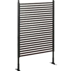 Metallskärm för trädgårdsbruk med fötter eller pålar för markmontering, modulär, 93L x 22B x 150H cm