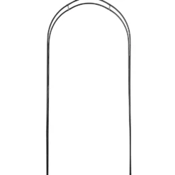Metallträdgårdsbåge för rosor och klätterväxter, stödbåge för växter och dekorationer, 114x30x230 cm, svart