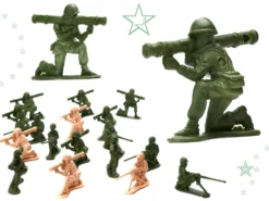 Militärleksak set 307 delar med 240 soldater, 6 tankar och flygplan