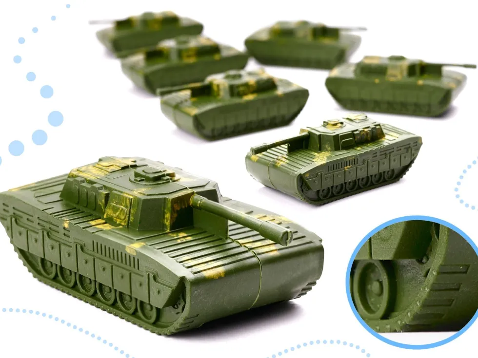 Militärleksak set 307 delar med 240 soldater, 6 tankar och flygplan