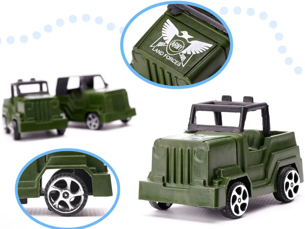 Militärleksak set 307 delar med 240 soldater, 6 tankar och flygplan