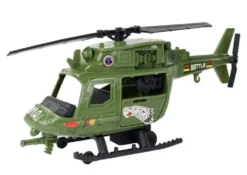Militär leksaksset med helikopter ljus/ljud, fordon, kontrolltorn 3+