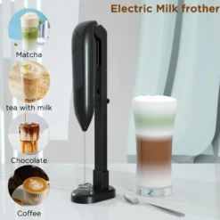 Mini Blender Mjölkskummare Handhållen Skummare Elektrisk Dryckesblandare - Svart