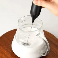 Mini Blender Mjölkskummare Handhållen Skummare Elektrisk Dryckesblandare - Svart