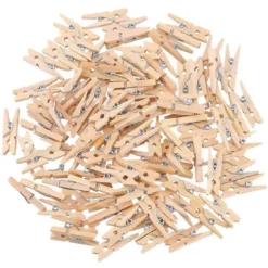 Mini klädnypor i trä 100-pack