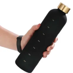Minimalistisk Motivational Vattenflaska med Tidsmarkör 1000ml Vit