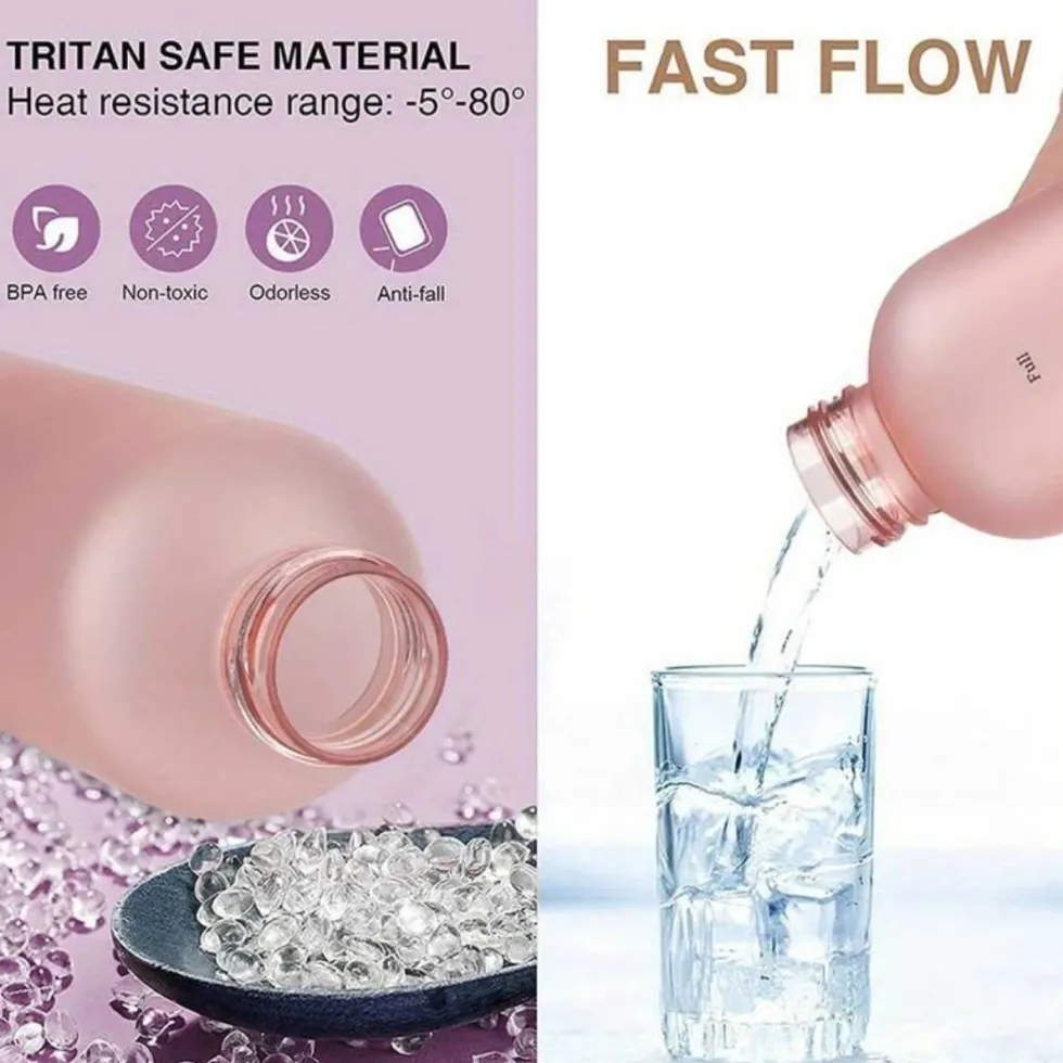 Minimalistisk Motivational Vattenflaska med Tidsmarkör 1000ml Svart