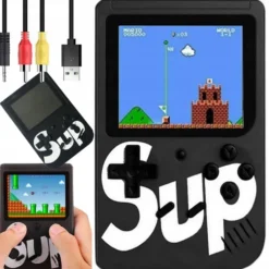 3" Mini Retro Handhållen Spelkonsol 400-in-1 32-Bit Svart