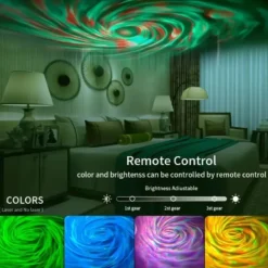 Mini Roterande RGB Nebula LED Projektor Nattlampa