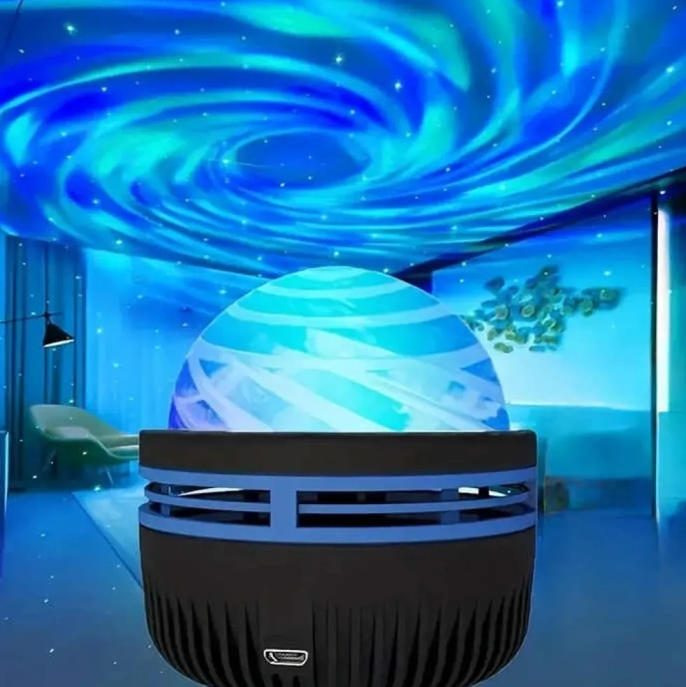 Mini Roterande RGB Nebula LED Projektor Nattlampa