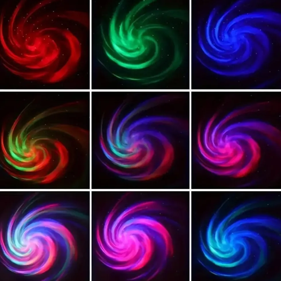 Mini Roterande RGB Nebula LED Projektor Nattlampa