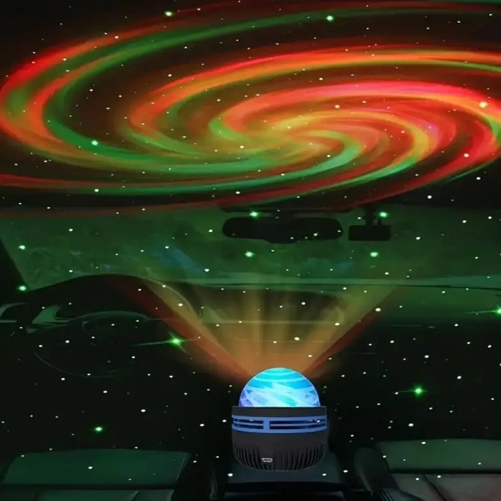 Mini Roterande RGB Nebula LED Projektor Nattlampa