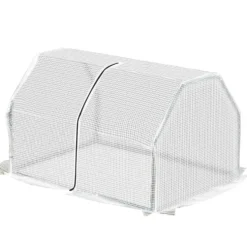 Miniväxthus polytunnel 99x71x60 cm, väderbeständig, portabel, grön