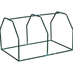 Miniväxthus polytunnel 99x71x60 cm, väderbeständig, portabel, grön