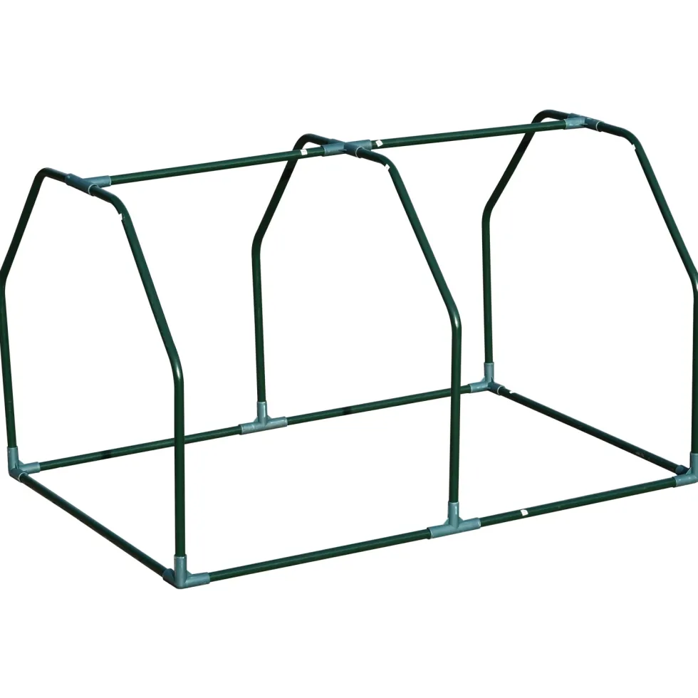 Miniväxthus polytunnel 99x71x60 cm, väderbeständig, portabel, grön