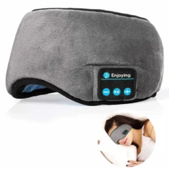 Mjuka Sovhörlurar - Sovmask med Bluetooth Hörlurar Grå
