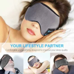 Mjuk Sovmask med Bluetooth Hörlurar - Sovhörlurar