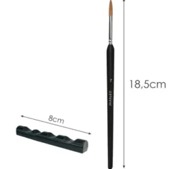 Målarpenselset 11 st nylon, storlek 00000-7, för akryl/akvarell