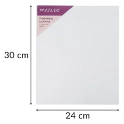 Målarset akryl 12 färger 10 penslar 3 bomullsdukar 30x40 cm