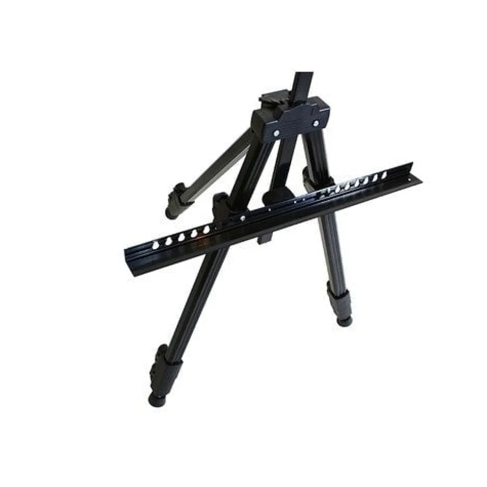 Målarstativ A-form justerbart 77-160 cm svart med fodral