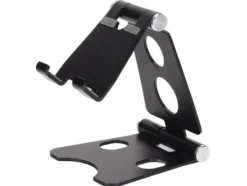Mobilhållare/surfplatteställ vikbar metall svart justerbar 9,5 cm