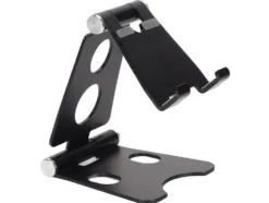 Mobilhållare/surfplatteställ vikbar metall svart justerbar 9,5 cm