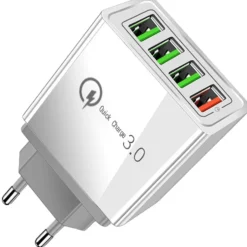 Mobilladdare / Snabbladdare med 4 uttag - QC3