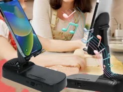 Mobilstativ med högtalare, Bluetooth och powerbank