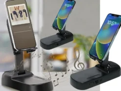Mobilstativ med högtalare, Bluetooth och powerbank