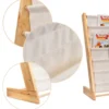 Montessori barnbokhylla med 6 fickor, trä/bomull, 63x76,5x30 cm