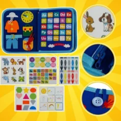 Montessori filtbok sensorisk aktivitetsbok 7-i-1 unicorn 3+ 22,5x28 cm