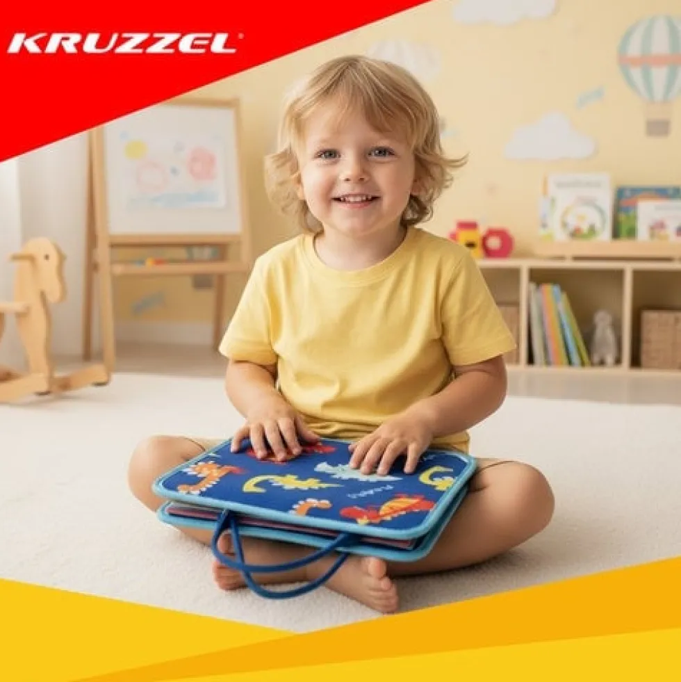 Montessori filtbok sensorisk aktivitetsbok 7-i-1 unicorn 3+ 22,5x28 cm
