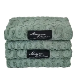 Morgan Madison - Frottéhandduk Grön 60x40 cm, 2-pack
