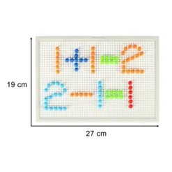Mosaikpussel med pinnar 296 delar med perforerad bräda i väska