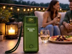 Myggavvisare USB-C med 6 refillpatroner, uppladdningsbar 14x5 cm