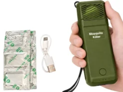 Myggavvisare USB-C med 6 refillpatroner, uppladdningsbar 14x5 cm