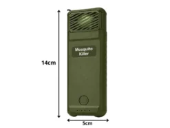 Myggavvisare USB-C med 6 refillpatroner, uppladdningsbar 14x5 cm