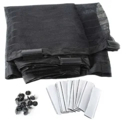 Myggnät för Dörr med Kardborre och Magnetlås 210x100cm Svart