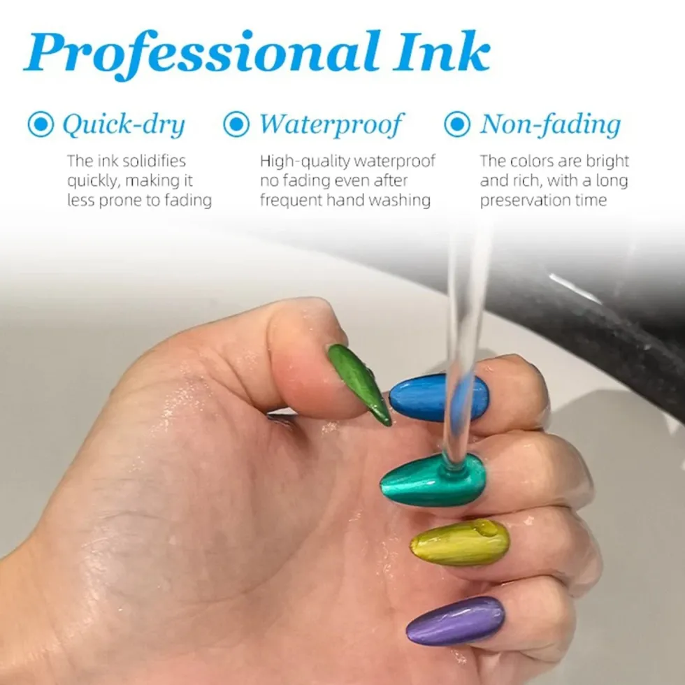 Nail Art Markers med fin och bred spets 10-pack