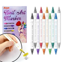 Nail Art Markers med fin och bred spets 10-pack