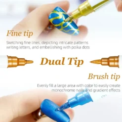 Nail Art Markers med fin och bred spets 10-pack