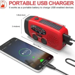 Nödkit Survival Bundle – Vevradio med solceller + 4-pack Emergency Bivvy sovsäckar - Krisradio Powerbank Outdoor Survival