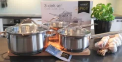 Nordkök Kastrullset Pro II, 3 delar