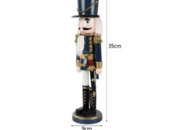 Nötknäppare julfigur soldat i trä handmålad 35 x 9 cm
