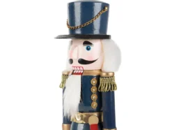 Nötknäppare julfigur soldat i trä handmålad 35 x 9 cm