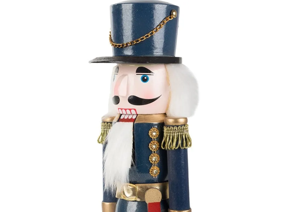 Nötknäppare julfigur soldat i trä handmålad 35 x 9 cm