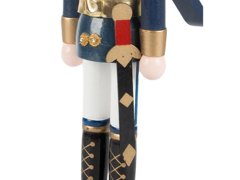 Nötknäppare julfigur soldat i trä handmålad 35 x 9 cm