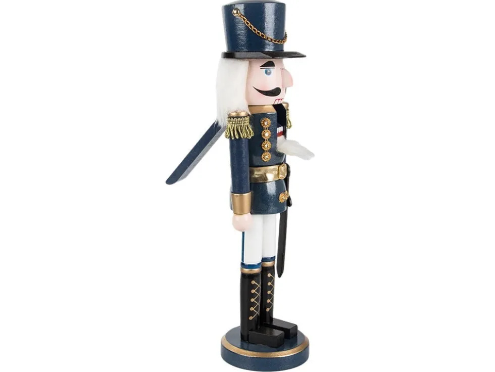 Nötknäppare julfigur soldat i trä handmålad 35 x 9 cm